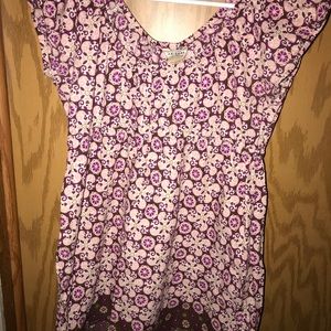 brown and pink shirt/dress